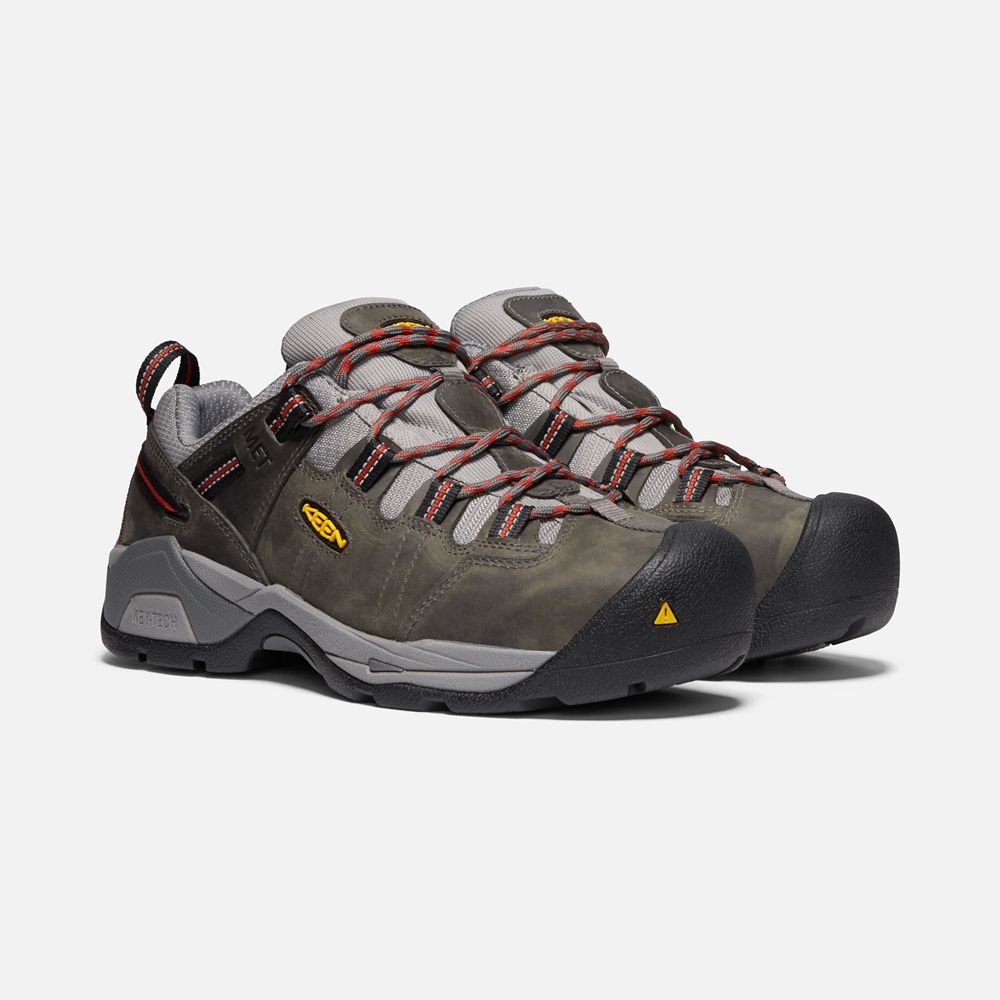 Zapatos de Trabajo Keen Mexico Grises Oscuro - Hombre Detroit Xt Internal Met (Steel Toe) - OW603952